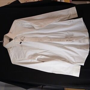 NWT Mens Apt 9 White Long Sleeve Stretch Slim Fit Button Down Shirt Sz 15 32/33